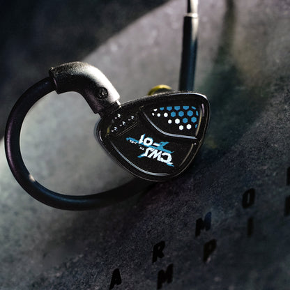 HE Cai Wenji Black 10mm Single Dynamic Driver 0.78 2pin HiFi In-Ear Monitors