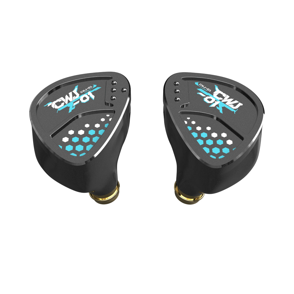 HE Cai Wenji Black 10mm Single Dynamic Driver 0.78 2pin HiFi In-Ear Monitors