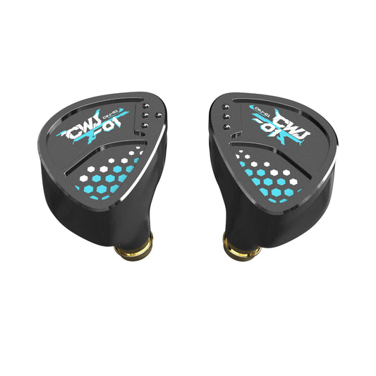 HE Cai Wenji Black 10mm Single Dynamic Driver 0.78 2pin HiFi In-Ear Monitors