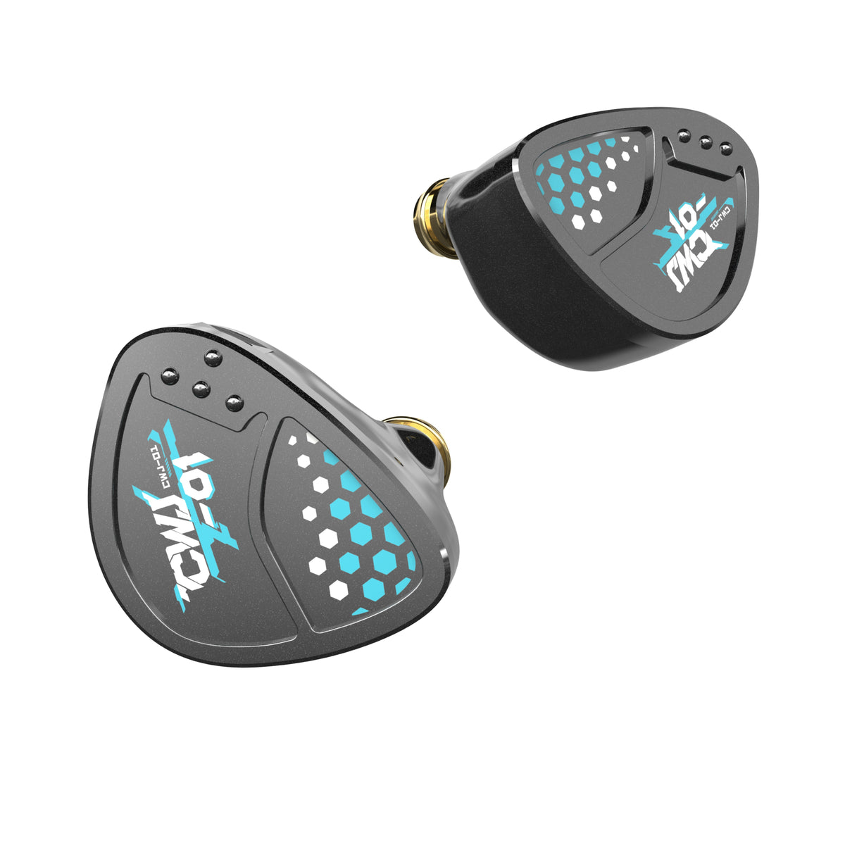 HE Cai Wenji Black 10mm Single Dynamic Driver 0.78 2pin HiFi In-Ear Monitors