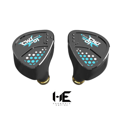 HE Cai Wenji Black 10mm Single Dynamic Driver 0.78 2pin HiFi In-Ear Monitors