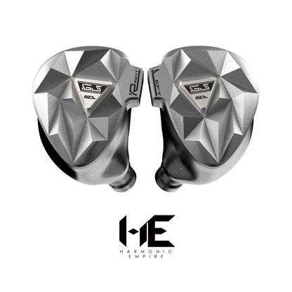 HE GuoJia 10mm Dual Dynamic Driver In-Ear Headphones, 4-Core Oxygen-Free Copper 0.78mm 2-Pin Interchangeable Cable Design