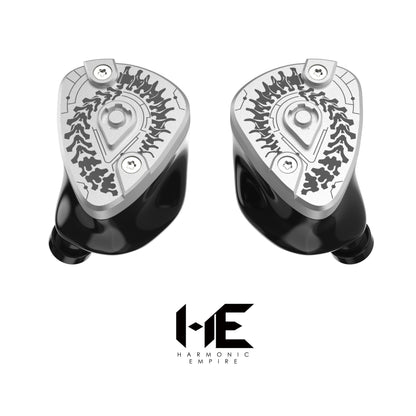 HE Bu Lianshi 1 DD + 4 BA Hybrid Configuration Wired HiFi Headphones, Replaceable cable with dual 3.5/4.4mm interfaces