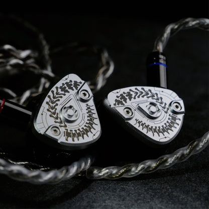 HE Bu Lianshi 1 DD + 4 BA Hybrid Configuration Wired HiFi Headphones, Replaceable cable with dual 3.5/4.4mm interfaces
